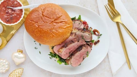 Weihnachtsburger mit Geflügel